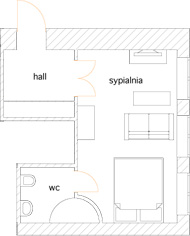 Apartament Zachodni - Plan apartamentu