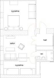 Apartament Wschodni - Plan apartamentu